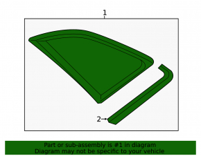 Rear left window, blind glass, Audi A6 C8 19-25, triplex, with chrome molding, scratches on the molding