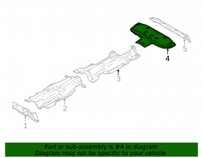 Heat shield muffler rear BMW X1 F48 16-22 front