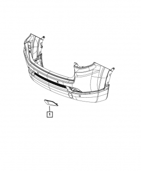 Reflector rear left Jeep Compass 17-24
