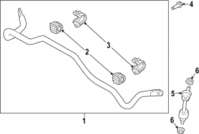 Rear left stabilizer link Kia Sorento 21-25