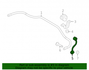 Rear left stabilizer link for Nissan Juke 11-17 AWD