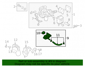 Hyundai Ioniq 21-22 PHEV master cylinder reservoir with cap and pipe