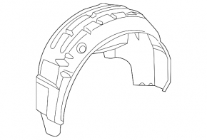 Rear left fender liner VW Jetta 15-18 USA