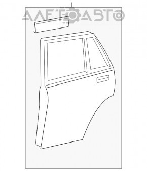 Door bare rear right Lexus RX300 RX330 RX350 RX400h 04-09