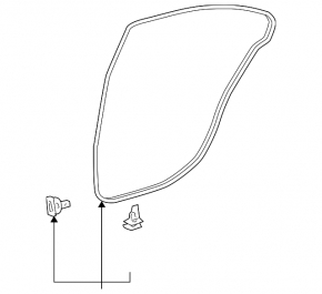 Door Seal Rear Right Lexus LS460 LS600h 07-12