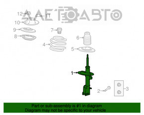 Front left shock absorber assembly for a 1990 Dodge Journey
