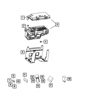 Dodge Durango 11-13 Underhood Fuse Box Cover