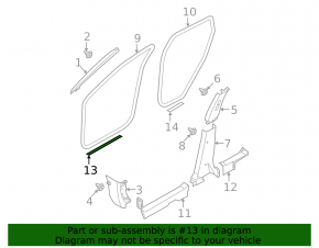 Nissan Rogue 2015 Front Right Outer Door Sill Plate