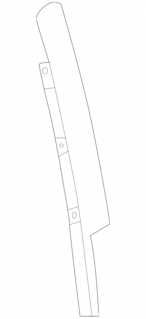 Door trim side front right Audi Q5 80A 18-24 black gloss
