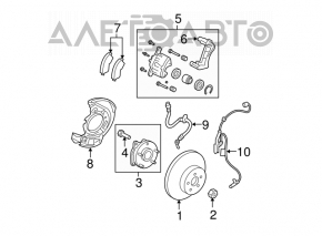 Rear right ABS sensor for Toyota Rav4 13-18