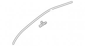 Roof and vent molding left Audi Q5 8R 09-17 chrome