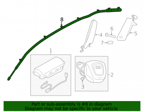 Airbag side curtain right Audi Q5 8R 09-17