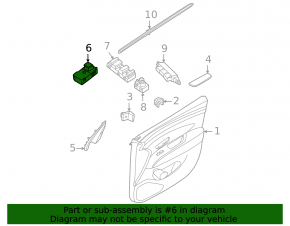 Front right window regulator control Hyundai Tucson 22-24