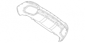 Rear bumper lip Mercedes W167 GLE 350 450 20-23 for towbar