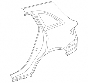 Quarter wing rear left Mercedes GLC 16-22 SUV