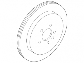 Rear left brake disc Ford Explorer 12-19