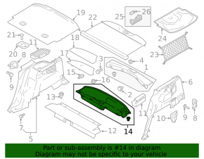 Ford C-max MK2 13-18 trunk tray with lid