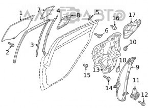 Window lift mechanism rear left Mazda 6 13-21