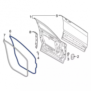 Door seal rear right Ford Explorer 20-