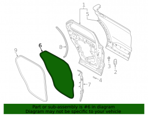 Door seal rear right Ford Explorer 20-