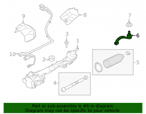 Left steering tip for Jaguar F-Pace X761 17-25