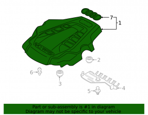 Engine cover Audi A6 C7 16-18 3.0T