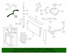 Cooling system hose BMW F30 12-16 N20