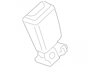 Seat belt latch rear right Chevrolet Volt 11-15 black