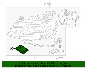 Left fog light ignition unit for Cadillac CTS 14-19