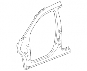 Quarter wing rear left GMC Terrain 10-17 blue, rust