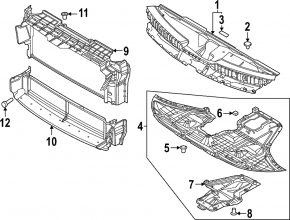Lower radiator deflector for Kia Sportage 23-25 2.5