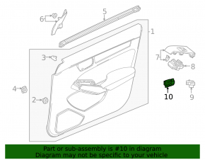 Front left trunk release button for Honda Civic XI FE/FL 22-26 4D