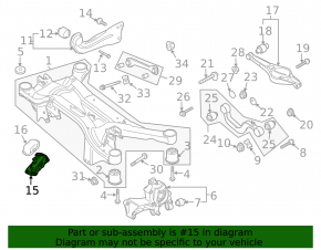 Trailing arm bracket rear right VW CC 08-17
