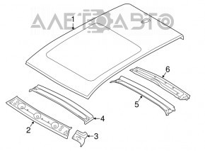 Metal roof BMW X3 F25 11-17 for panorama, on the body