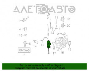 Front Left Door Lock Chrysler 200 11-14