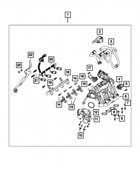 Intake manifold Fiat 500L 14-14 1.4T