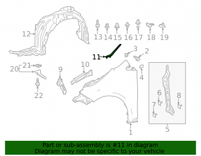 Left windshield wiper seal for Toyota Corolla 20-26