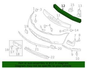 Nissan Murano 2003-2007 Front Bumper Reinforcement