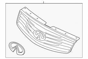 Radiator grille Infiniti QX50 14-15 without chamber