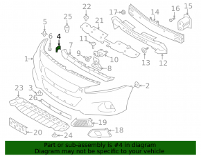 Front bumper mount left Nissan Altima 19-