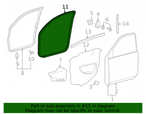 Front right door seal for Lexus LX570 08-21
