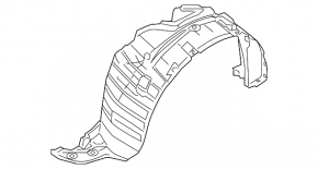 Front right fender liner Nissan Rogue 07-12