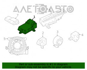 SRS airbag module airbag computer BMW 7 G11 G12 16-19