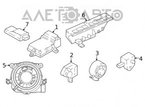 SRS airbag module airbag computer BMW 7 G11 G12 16-19