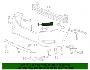 Rear bumper mount right inner Honda Civic X FC 16-21 4d