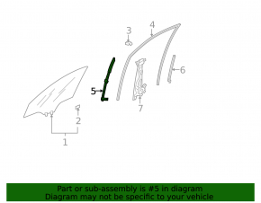 Front Left Door Glass Guide for Acura MDX 07-13