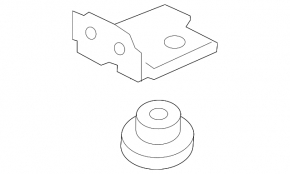 Radiator bracket right Acura MDX 14-20 metal, without cushion