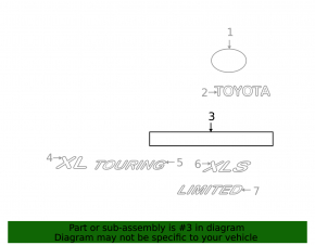 Toyota Avalon 2010 trunk lid Avalon emblem