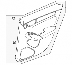 Door trim card rear right Honda Civic XI FE/FL 22-26 Sport black