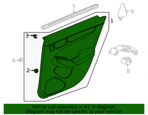 Door trim card rear right Honda Civic XI FE/FL 22-26 Sport black